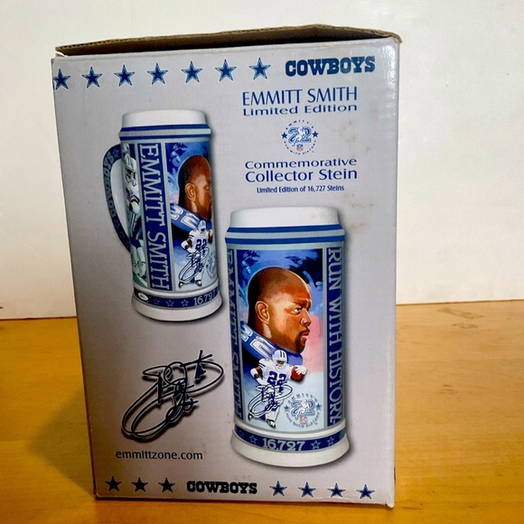 Emmitt Smith Limited Edition Commemorative collector stein w/ certificate - Picture 6 of 9